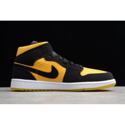 Nike Air Jordan 1 Mid Siyah / Altın Basketbol Ayakkabısı Türkiye - ZO3T8657